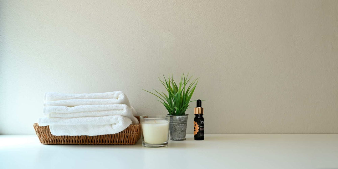 Minimalist skincare routine setup with natural beauty products and eco-friendly packaging.