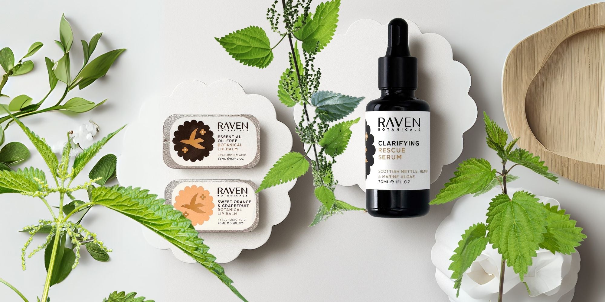 Raven Botanicals products with Willd nettle