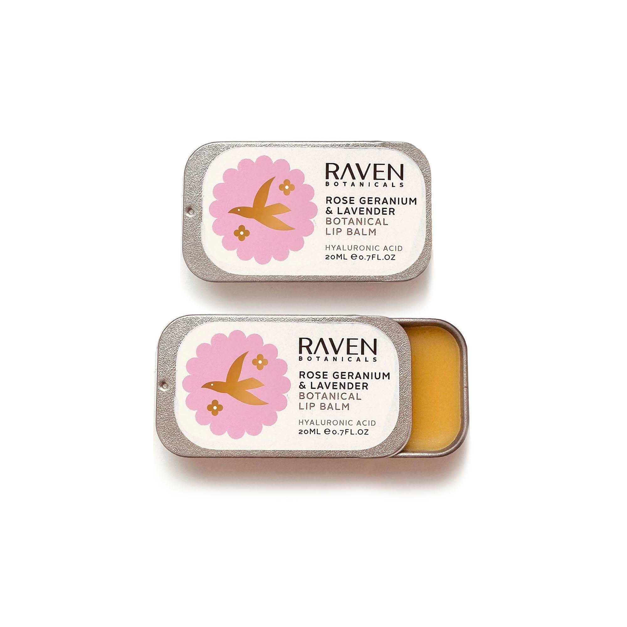 Botanical Lip Balm - Rose Geranium & Lavender - Raven Botanicals