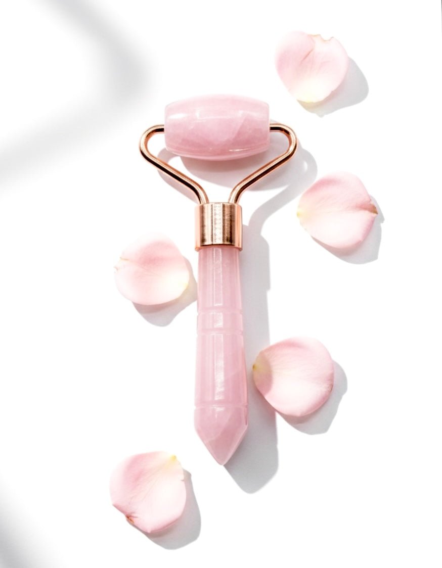 Mini Rose Quartz Facial Roller - Raven Botanicals