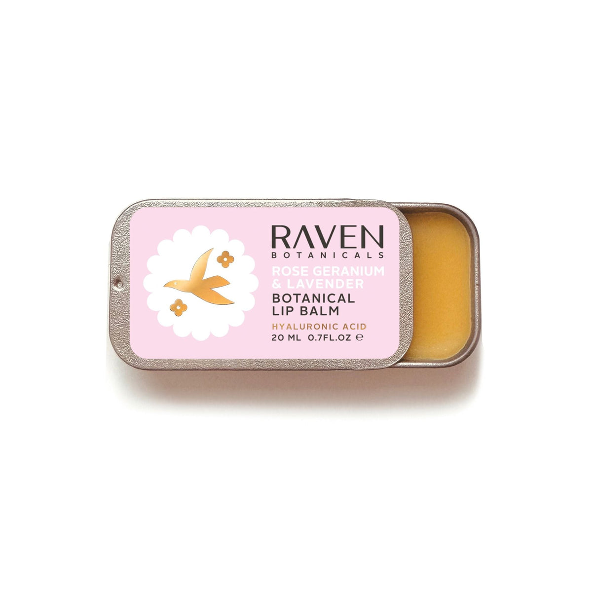 Natural Lip Balm | Rose Geranium & Lavender - Raven Botanicals